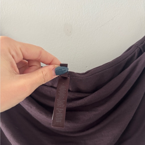 SKIMS Sheer Modal Off The Shoulder Long Sleeve in Phoenix - Picture 4 of 9